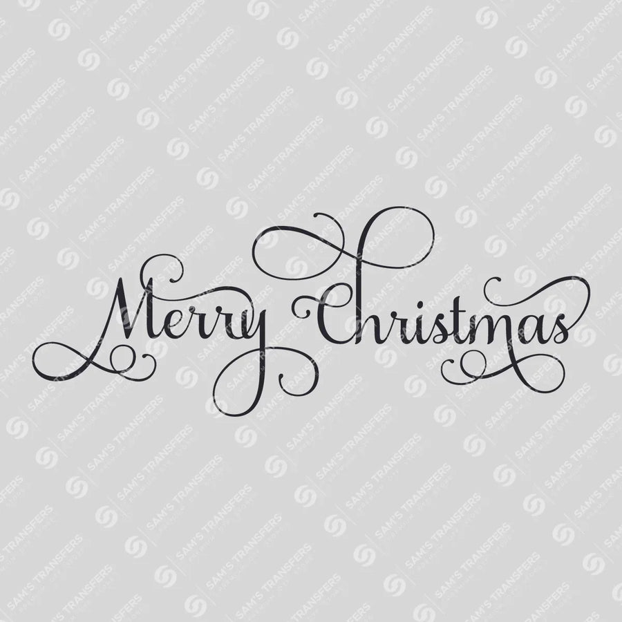 Elegant Merry Christmas Script DTF Transfer