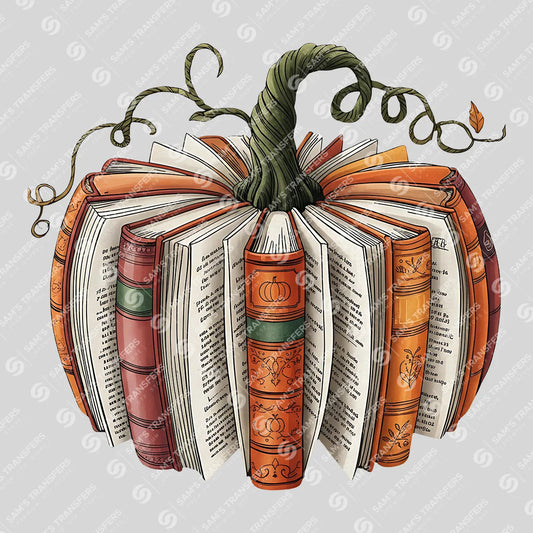 Book Pumpkin – Cozy Fall DTF Transfer