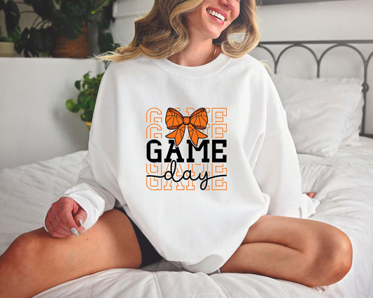 Game Day Bow Basketball Ready-to-Press DTF Transfer - Sam's DTF Transfers