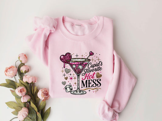 Cupid's Favorite Hot Mess Valentine's Day DTF Transfer - Sam's DTF Transfers