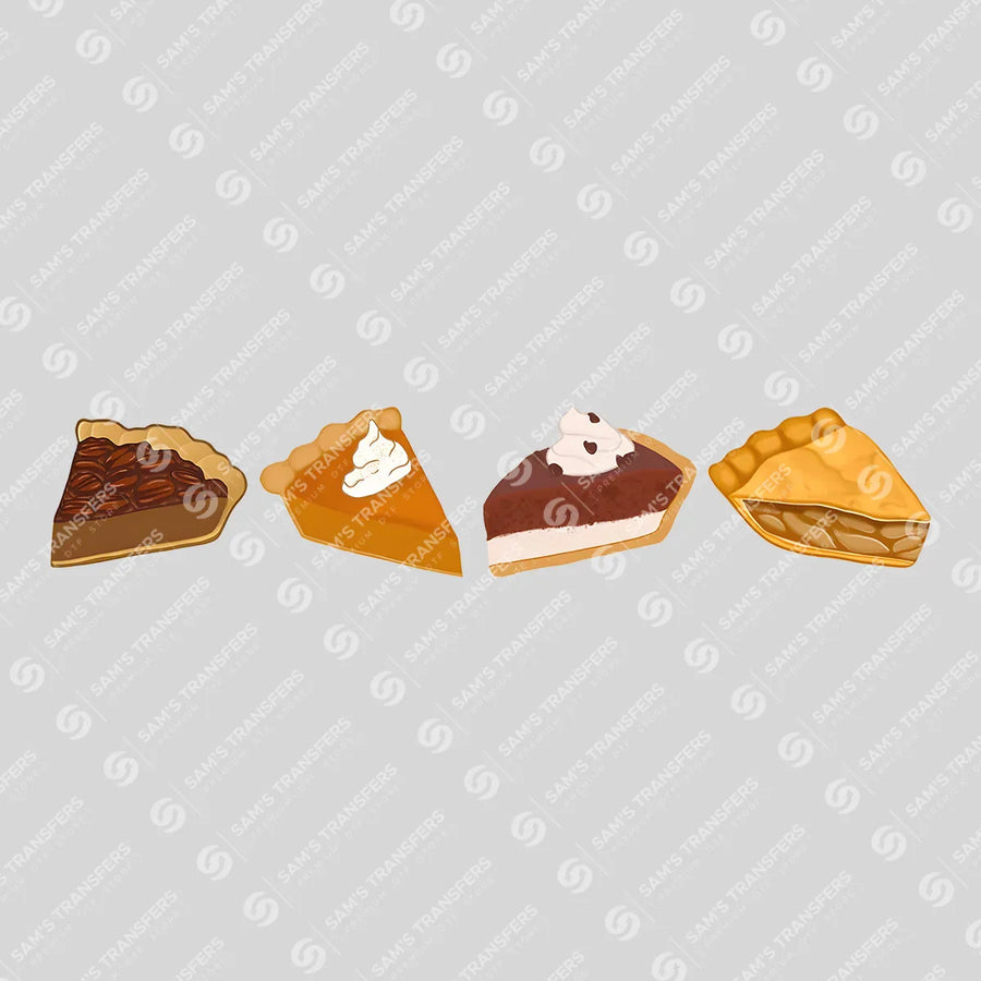 Thanksgiving Pie Slices DTF Transfer
