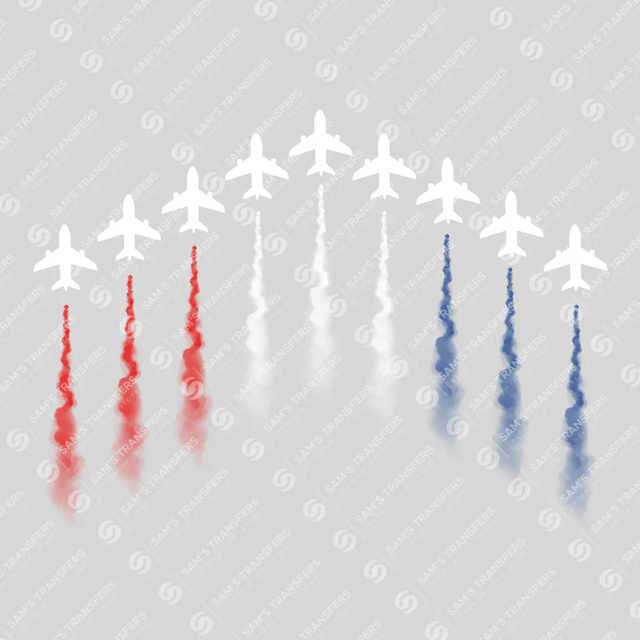 Patriotic Jet Formation - 4th of July Ready-to-Press DTF Transfer