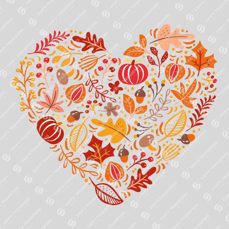 Autumn Heart Harvest DTF Transfer