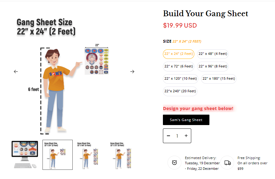Advanced Tools for Customizing Gang Sheets
