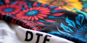 DTF transfers on dark and light fabrics.