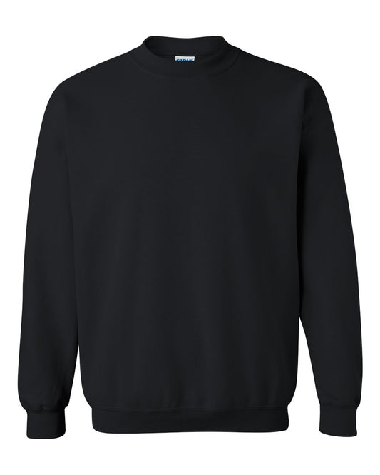 a black Gildan® 18000 Adult Crewneck Sweatshirt