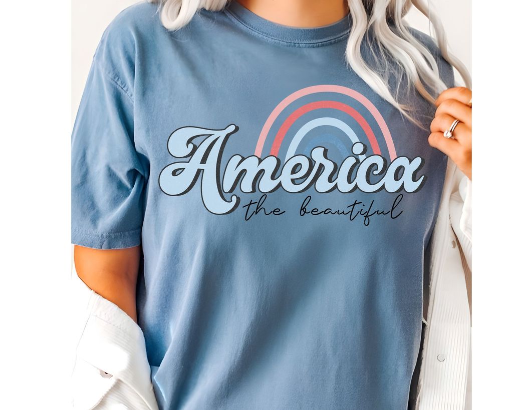 "America the Beautiful" 4th of July Ready-to-Press DTF Transfer