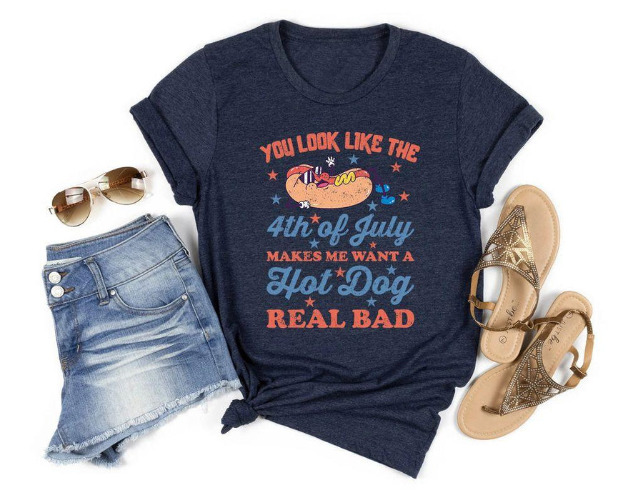 "You Look Like the 4th of July" Funny Hot Dog 4th of July Ready-to-Press DTF Transfer