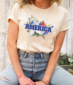 Floral America - 4th of July Ready-to-Press DTF Transfer - Sam's DTF Transfers