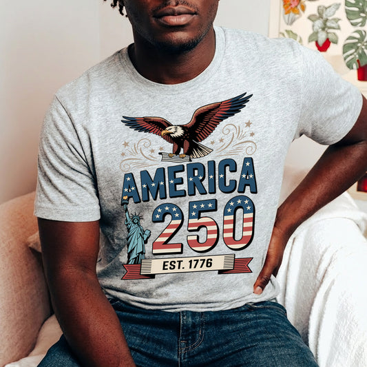USA 250 Years Anniversary DTF Transfer | 4th of July Design | FR2157