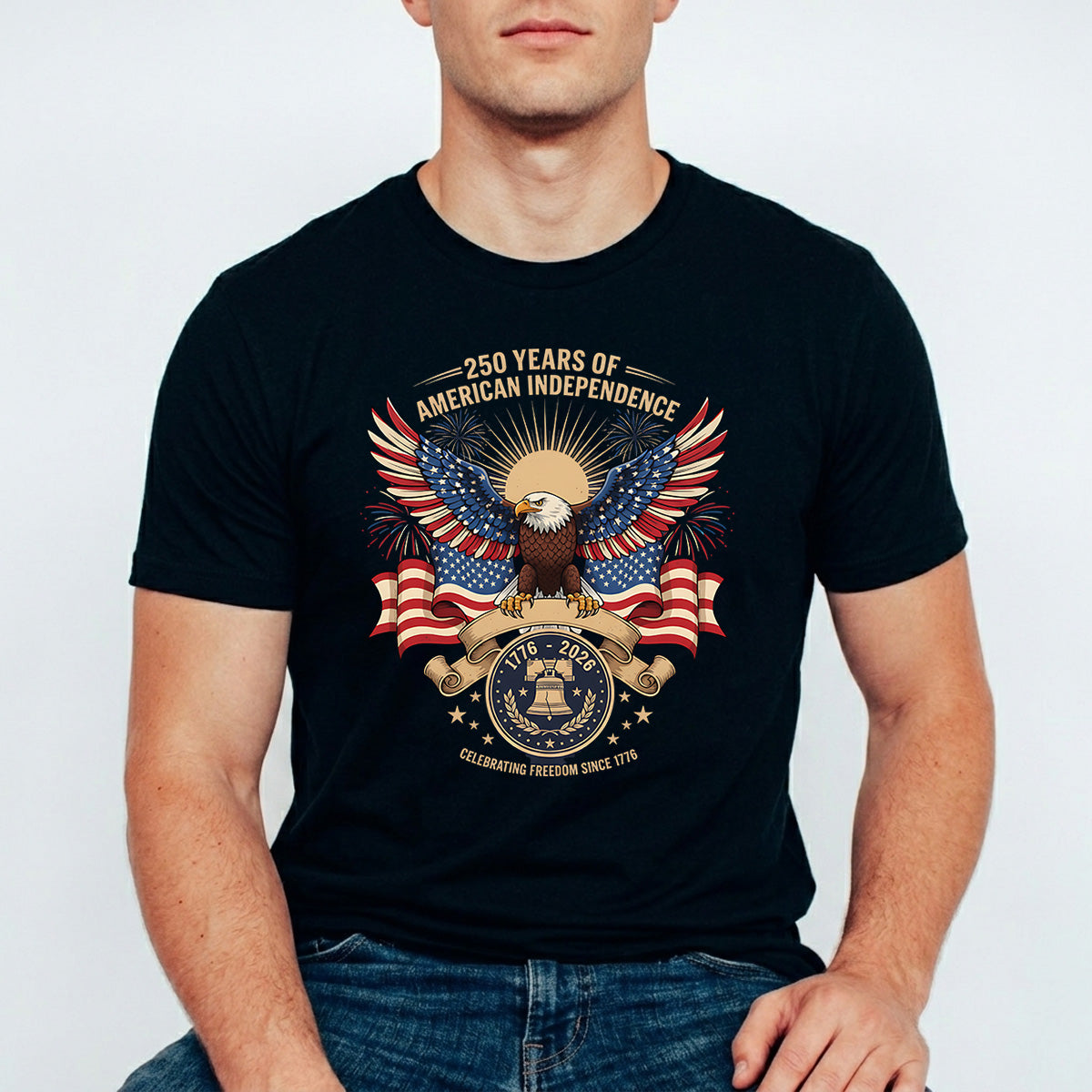USA 250 Years Anniversary DTF Transfer | 4th of July Design | FR2160