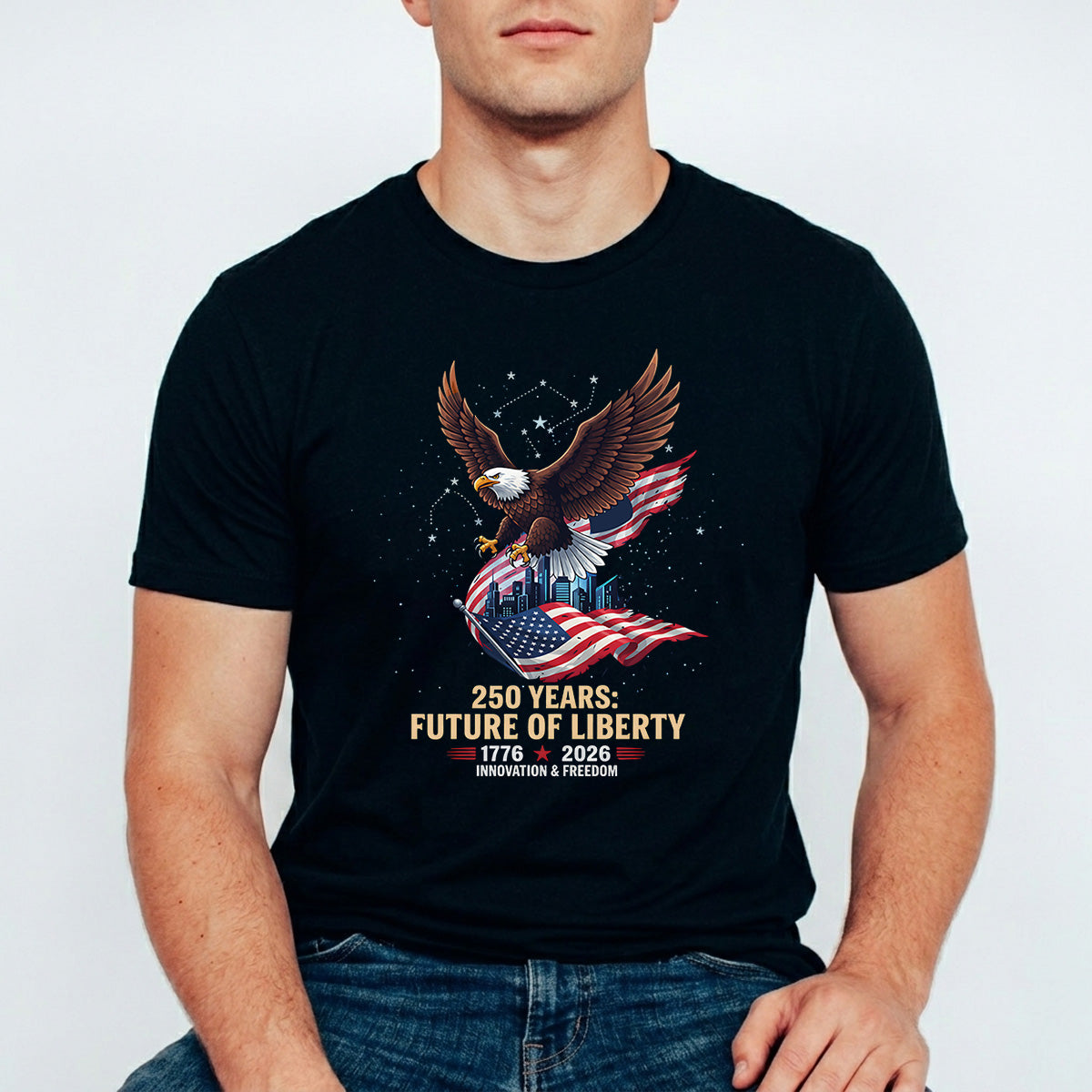 USA 250 Years Anniversary DTF Transfer | 4th of July Design | FR2163