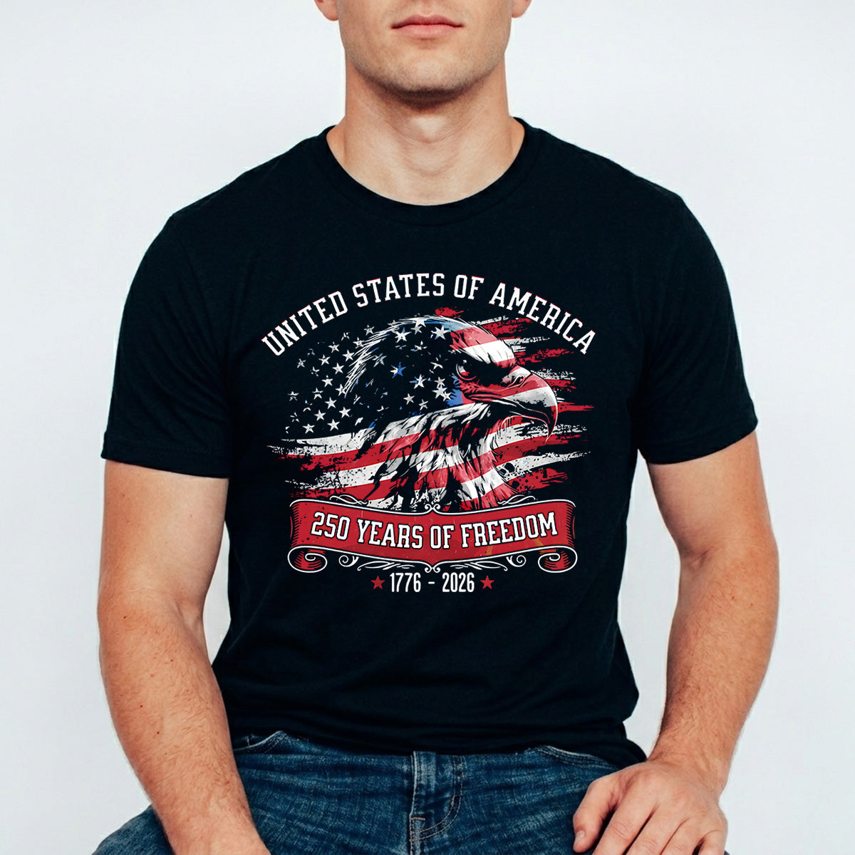 USA 250 Years Anniversary DTF Transfer | 4th of July Design | FR2165