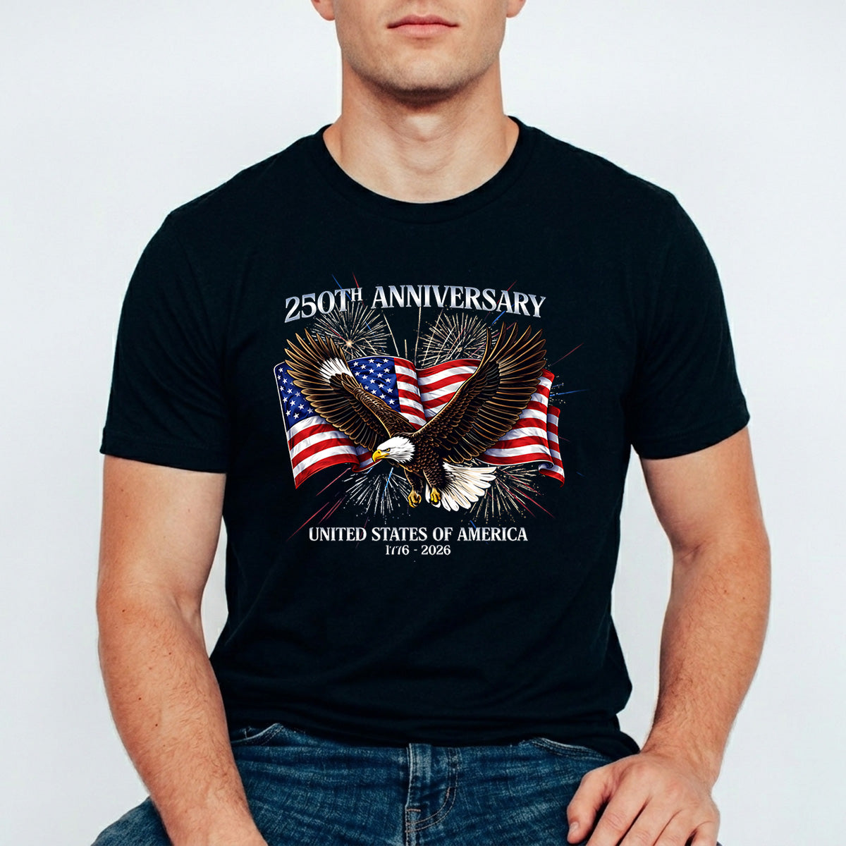 USA 250 Years Anniversary DTF Transfer | 4th of July Design | FR2168