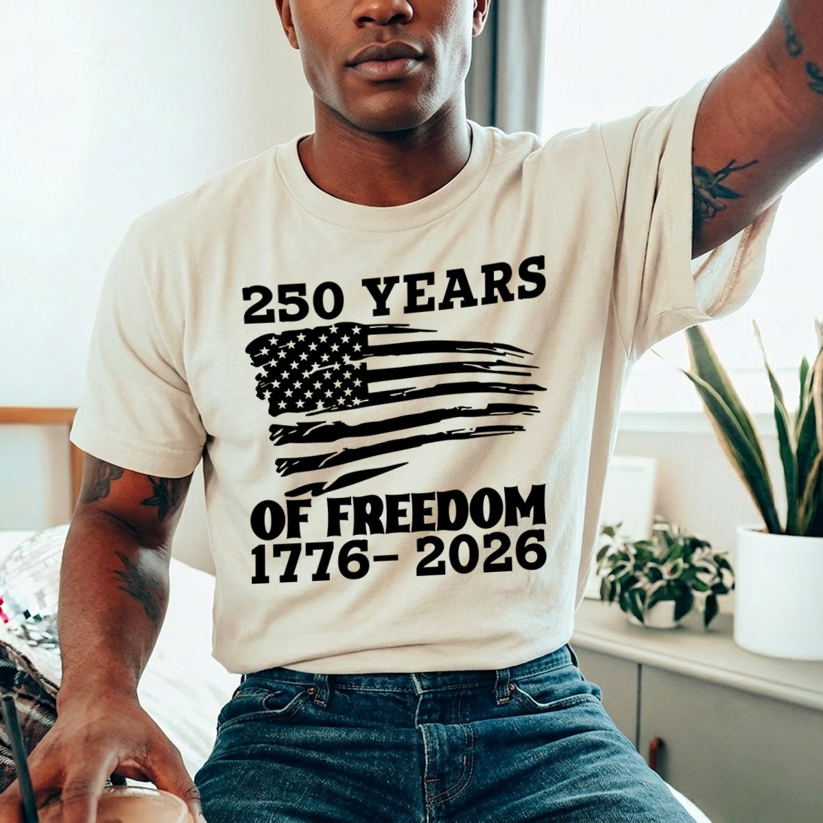 USA 250 Years Anniversary DTF Transfer | 4th of July Design | FR2172