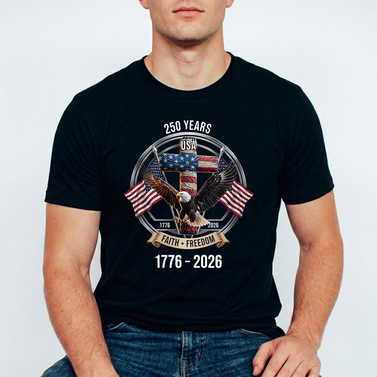 USA 250 Years Anniversary DTF Transfer | 4th of July Design | FR2173