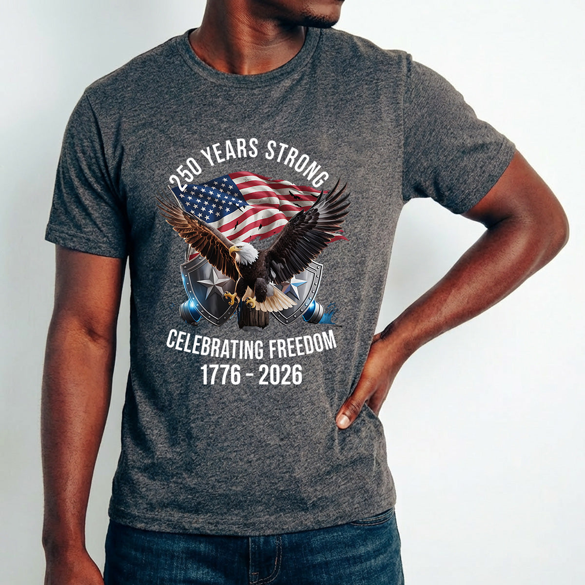 USA 250 Years Anniversary DTF Transfer | 4th of July Design | FR2176