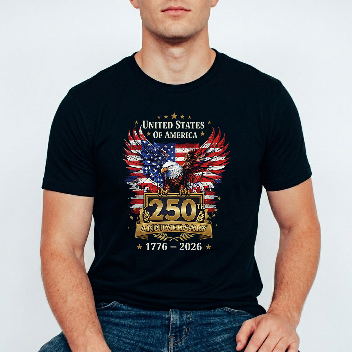 USA 250 Years Anniversary DTF Transfer | 4th of July Design | FR2177