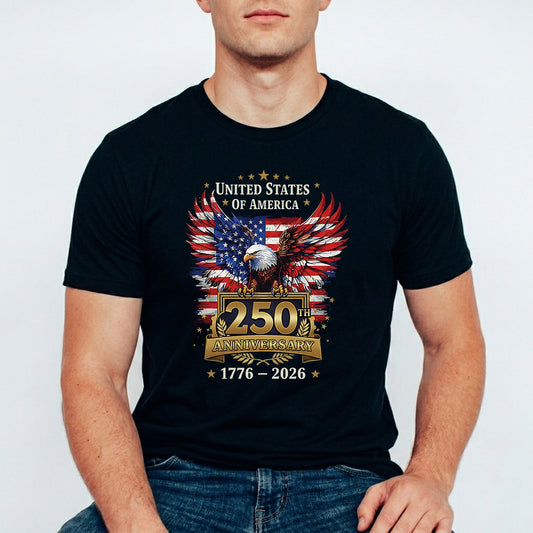USA 250 Years Anniversary DTF Transfer | 4th of July Design | FR2177