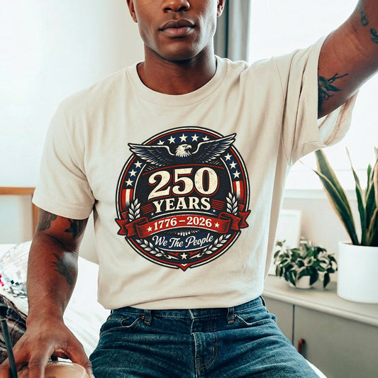 USA 250 Years Anniversary DTF Transfer | 4th of July Design | FR2185