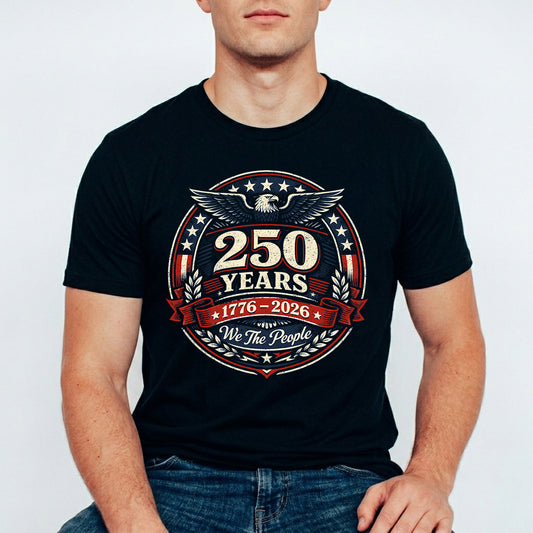 USA 250 Years Anniversary DTF Transfer | 4th of July Design | FR2186