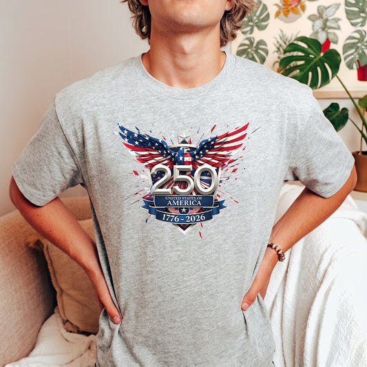 USA 250 Years Anniversary DTF Transfer | 4th of July Design | FR2191