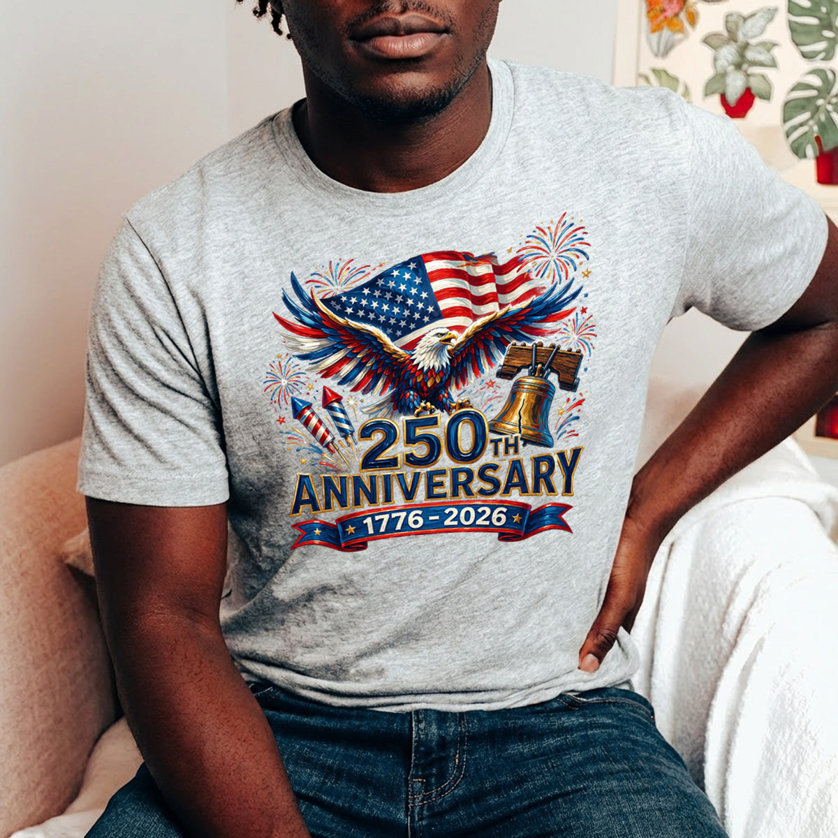 USA 250 Years Anniversary DTF Transfer | 4th of July Design | FR2193
