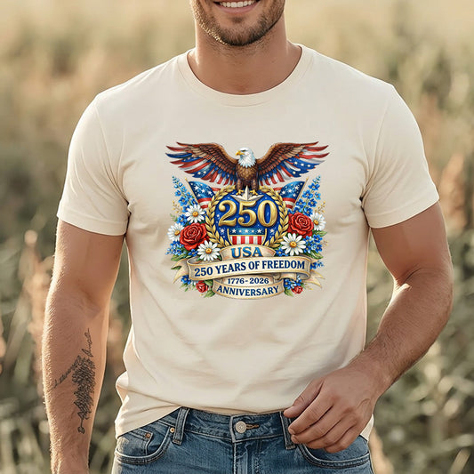 USA 250 Years Anniversary DTF Transfer | 4th of July Design | FR2196