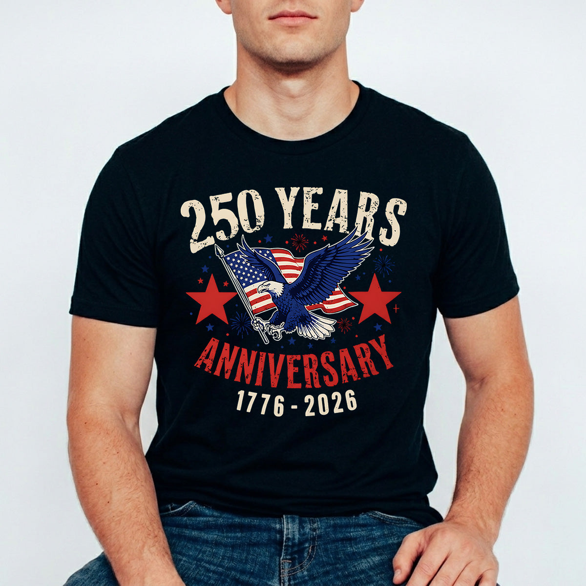 USA 250 Years Anniversary DTF Transfer | 4th of July Design | FR2197