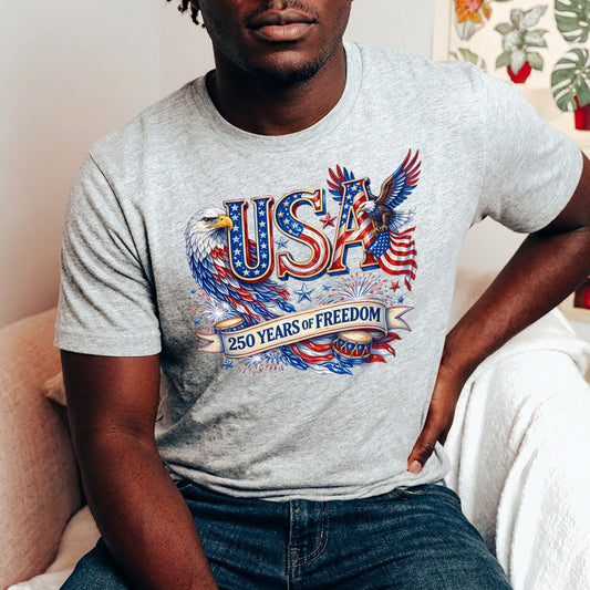 USA 250 Years Anniversary DTF Transfer | 4th of July Design | FR2200