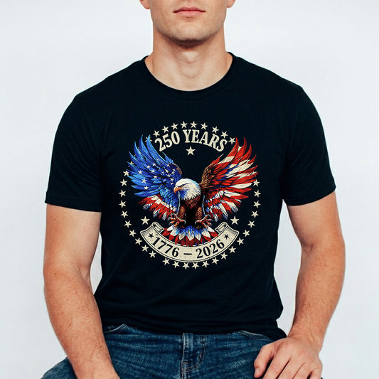 USA 250 Years Anniversary DTF Transfer | 4th of July Design | FR2201