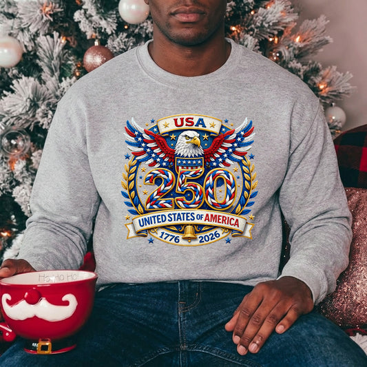 USA 250 Years Anniversary DTF Transfer | 4th of July Design | FR2202