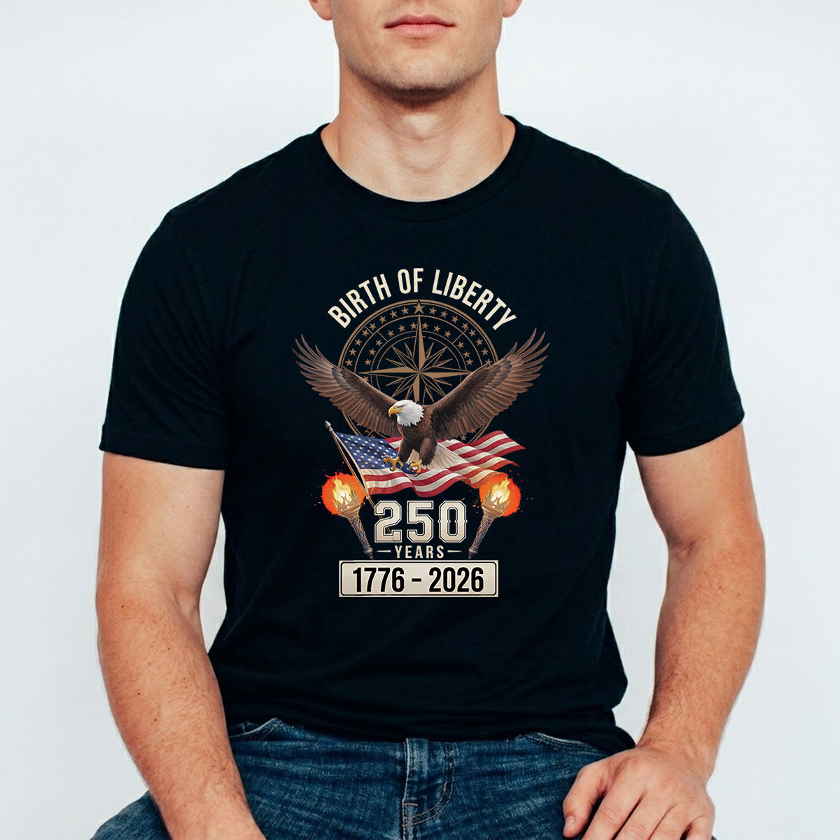 USA 250 Years Anniversary DTF Transfer | 4th of July Design | FR2203