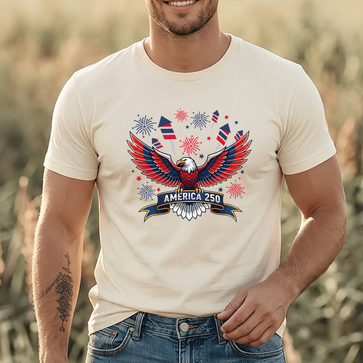 USA 250 Years Anniversary DTF Transfer | 4th of July Design | FR2207