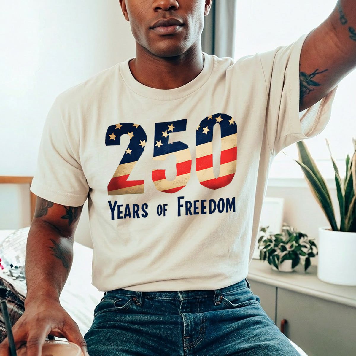 USA 250 Years Anniversary DTF Transfer | 4th of July Design | FR2213