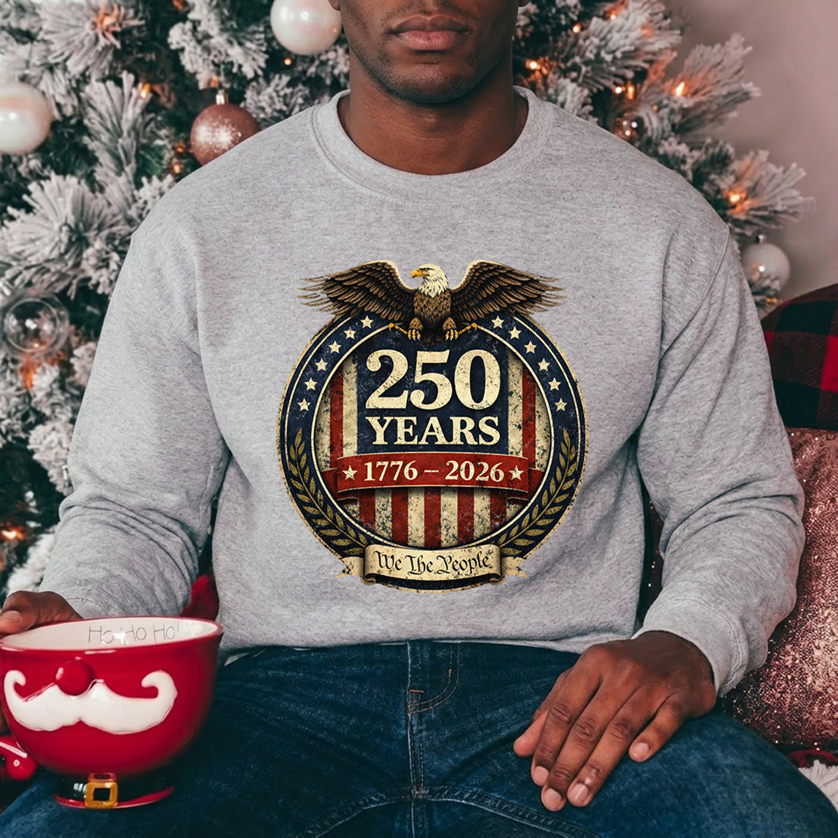 USA 250th Anniversary 1776-2026 DTF transfer ready-to-press for custom apparel and uv dtf stickers for tumblr and bottles.