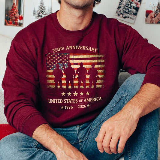 USA 250th Anniversary 1776-2026 DTF transfer ready-to-press for custom apparel and uv dtf stickers for tumblr and bottles.