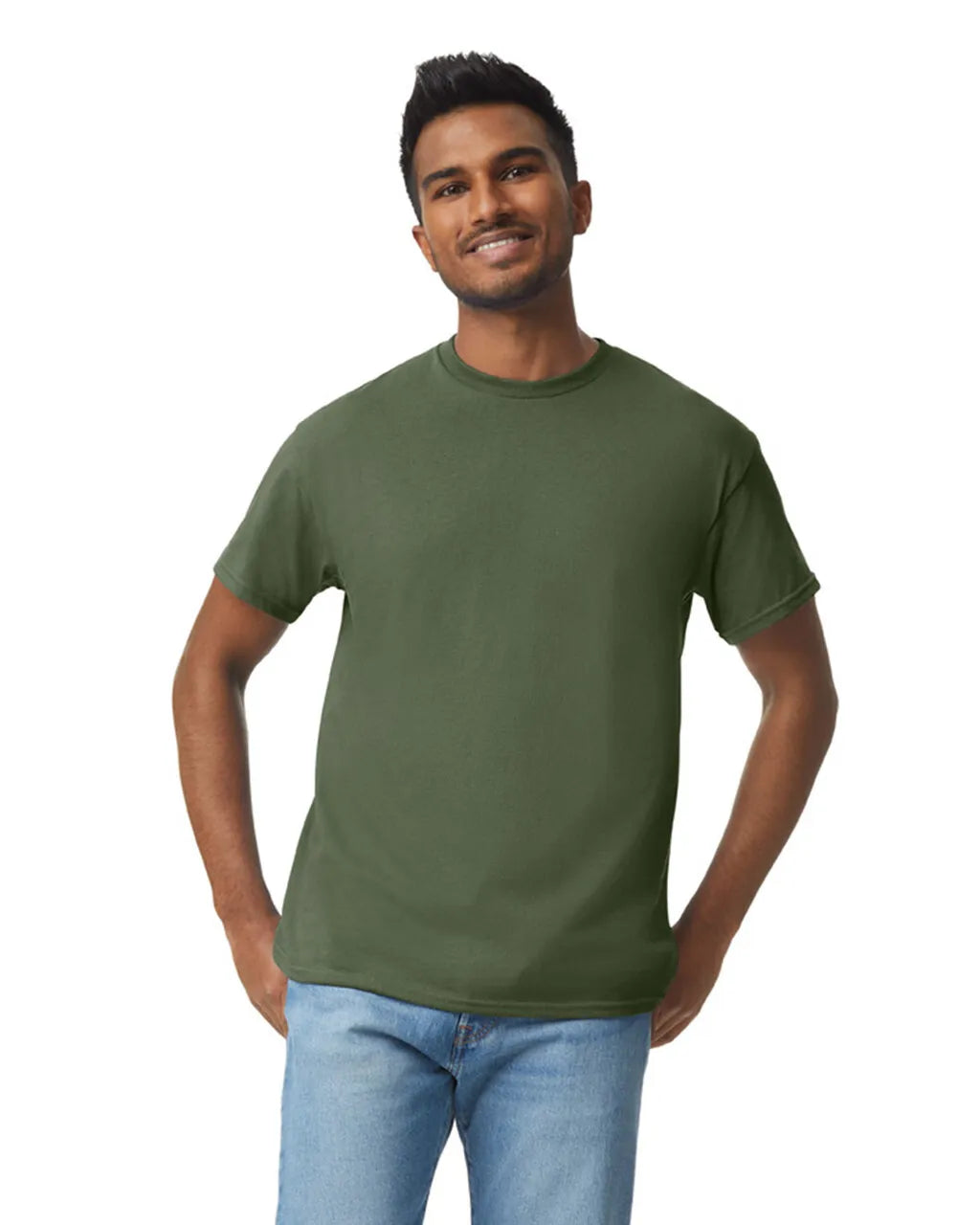 Order Blank Tees 5000 Gildan Military Green color 100% American Heavy Cotton Adult T-Shirt at Sam's DTF Transfers in Texas