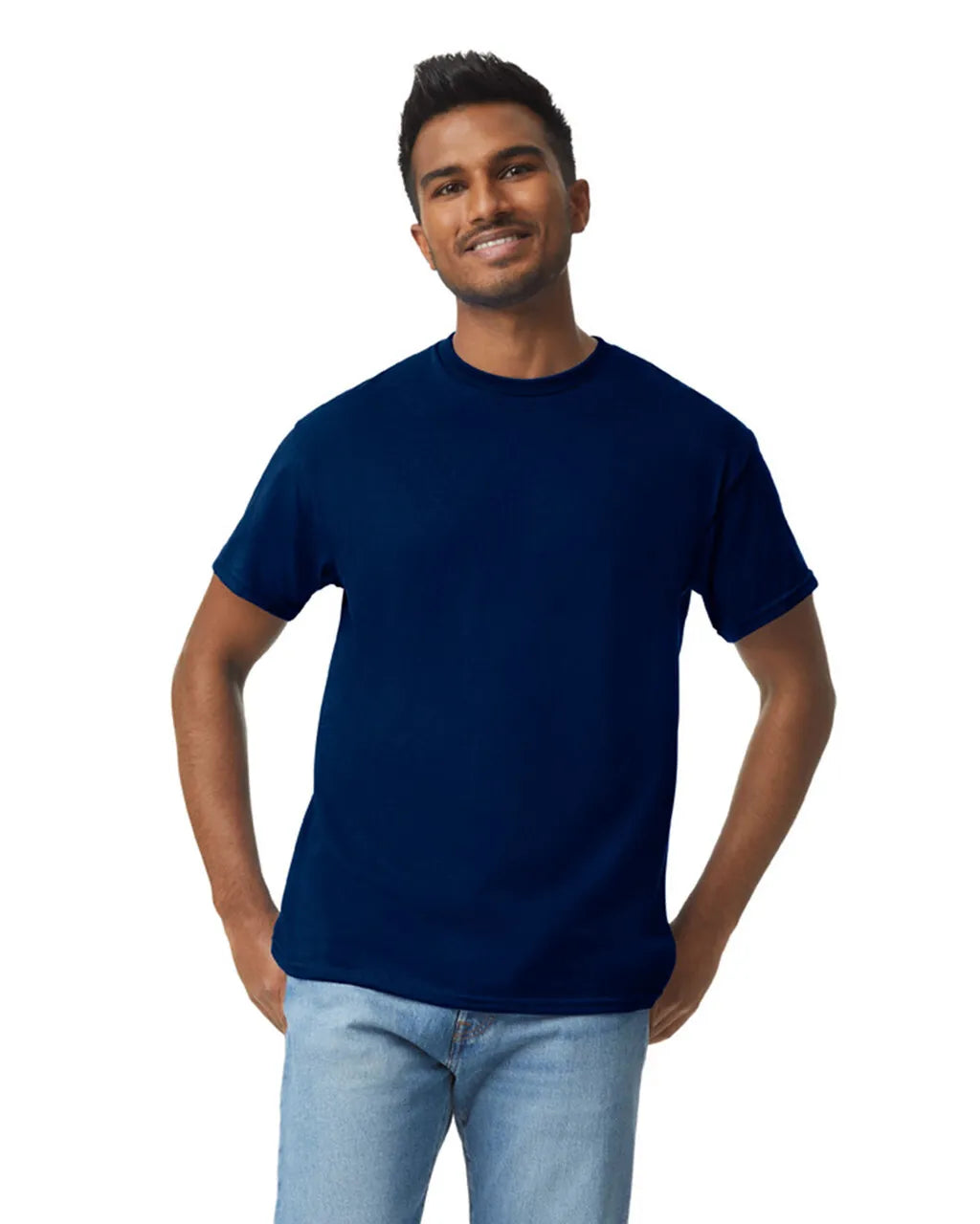 Order Blank Tees 5000 Gildan Navy color 100% American Heavy Cotton Adult T-Shirt at Sam's DTF Transfers in Texas