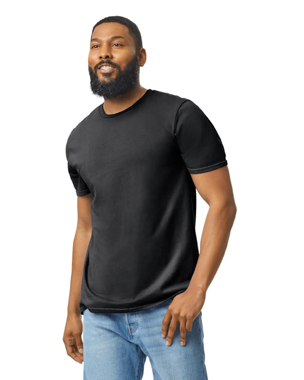 Order Blank Tees 64000 Gildan Black color Softstyle Adult T-Shirt at Sam's DTF Transfers in Texas