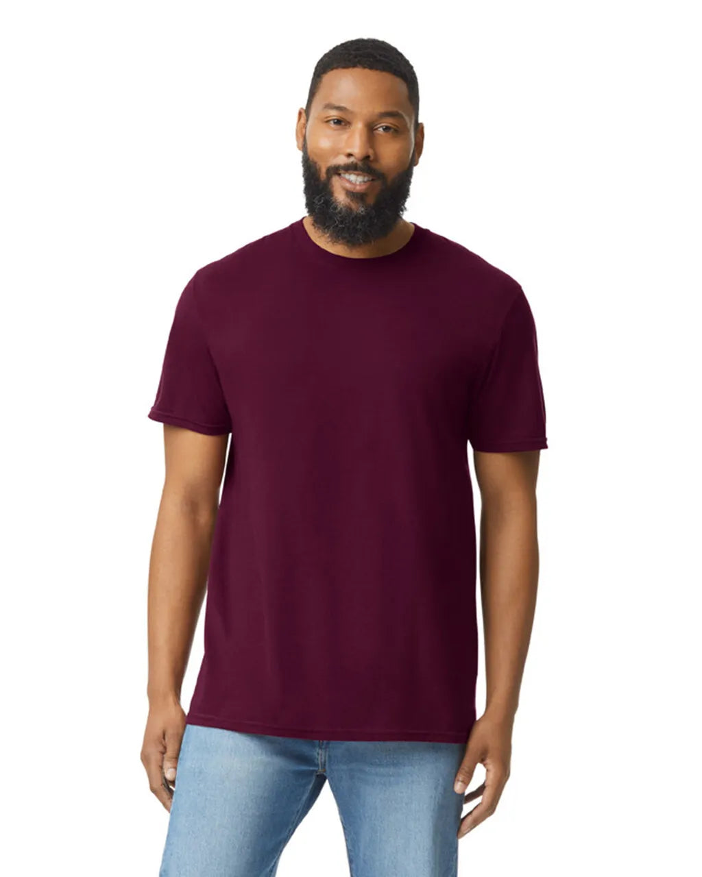 Order Blank Tees 64000 Gildan Maroon color Softstyle Adult T-Shirt at Sam's DTF Transfers in Texas