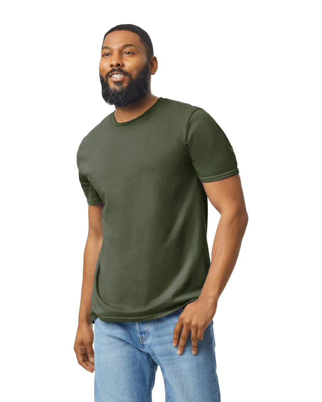 Order Blank Tees 64000 Gildan Military Gree color Softstyle Adult T-Shirt at Sam's DTF Transfers in Texas