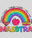 Maestra Rainbow Summer DTF Transfer - Teacher Appreciation Design