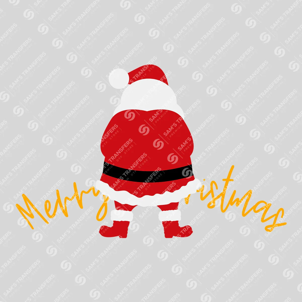 Santa Walk Minimalist DTF Transfer