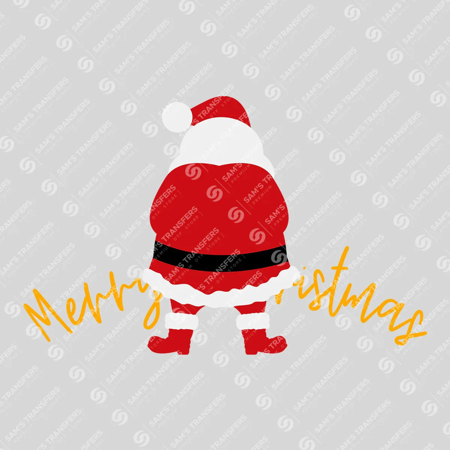 Santa Walk Minimalist DTF Transfer