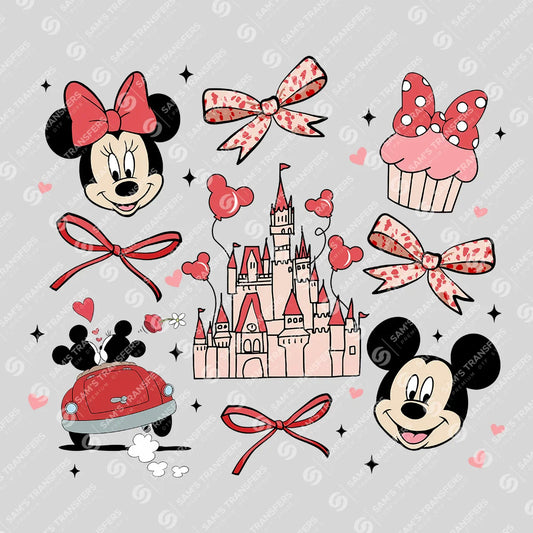 Castle and Characters Valentine's Day DTF Transfer