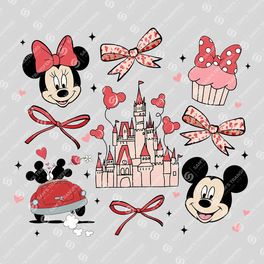 Castle and Characters Valentine's Day DTF Transfer