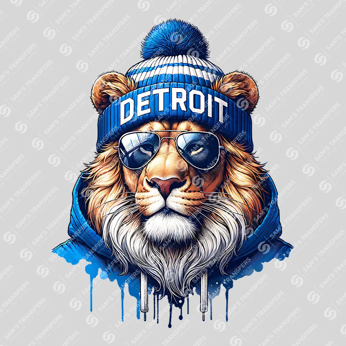Detroit Lion DTF Transfer - Ready to Press