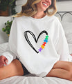 Autism Awareness Heart with Puzzle Pieces DTF Transfer Design - Sam's DTF Transfers
