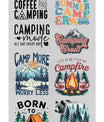 Camping DTF Transfer Bundle - 12 Ready-to-Press Outdoor Adventure Designs - Sam's DTF Transfers